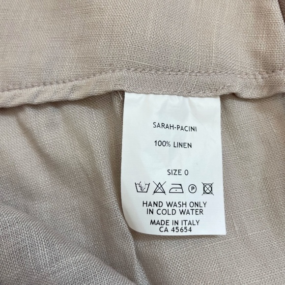 Sarah Pacini Linen Pants Sz 0 - Picture 7 of 14